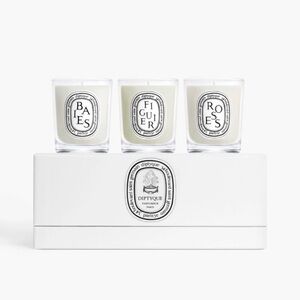 DIPTYQUE Candle Set Roses Baies Figuier 2.4 oz 70g New in Box